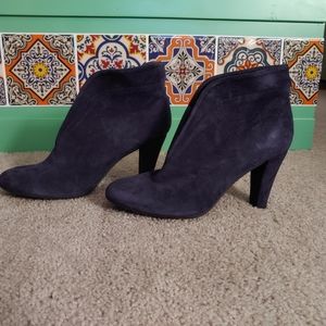 Navy blue heel booties size 37/7